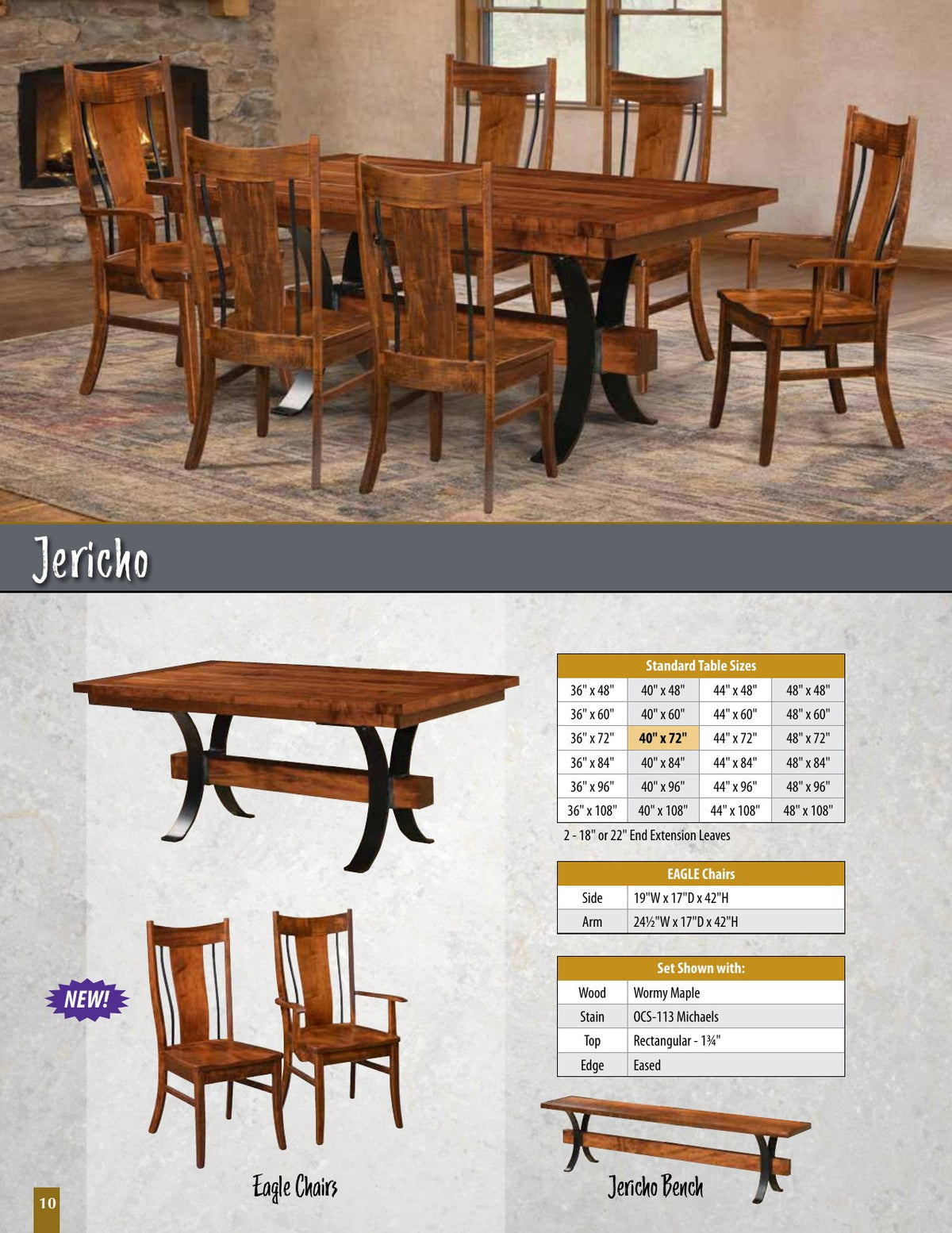 Jericho Saw-Marked Farmhouse Table catalog page