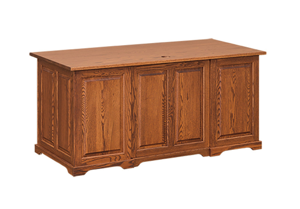 Raised Panel 70″ Executive Desk with Hutch Top (34″ Deep)
