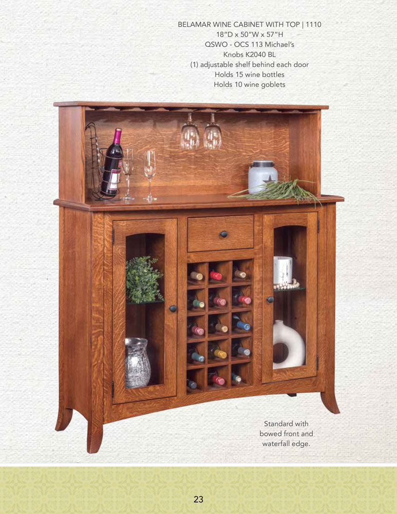 Belamar Wine Cabinet With Top