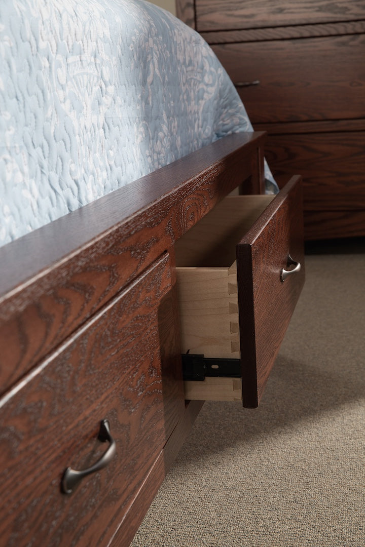 Lancaster Mission Raised Six Drawer Platform Bed