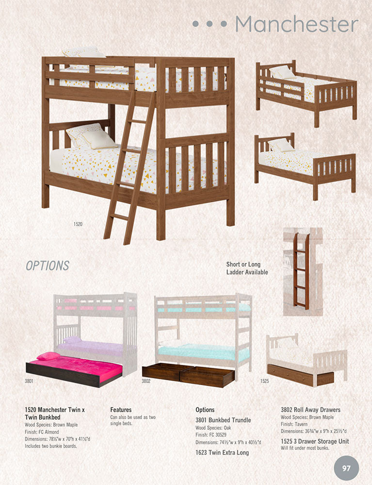 Manchester Twin xTwin Bunk Bed