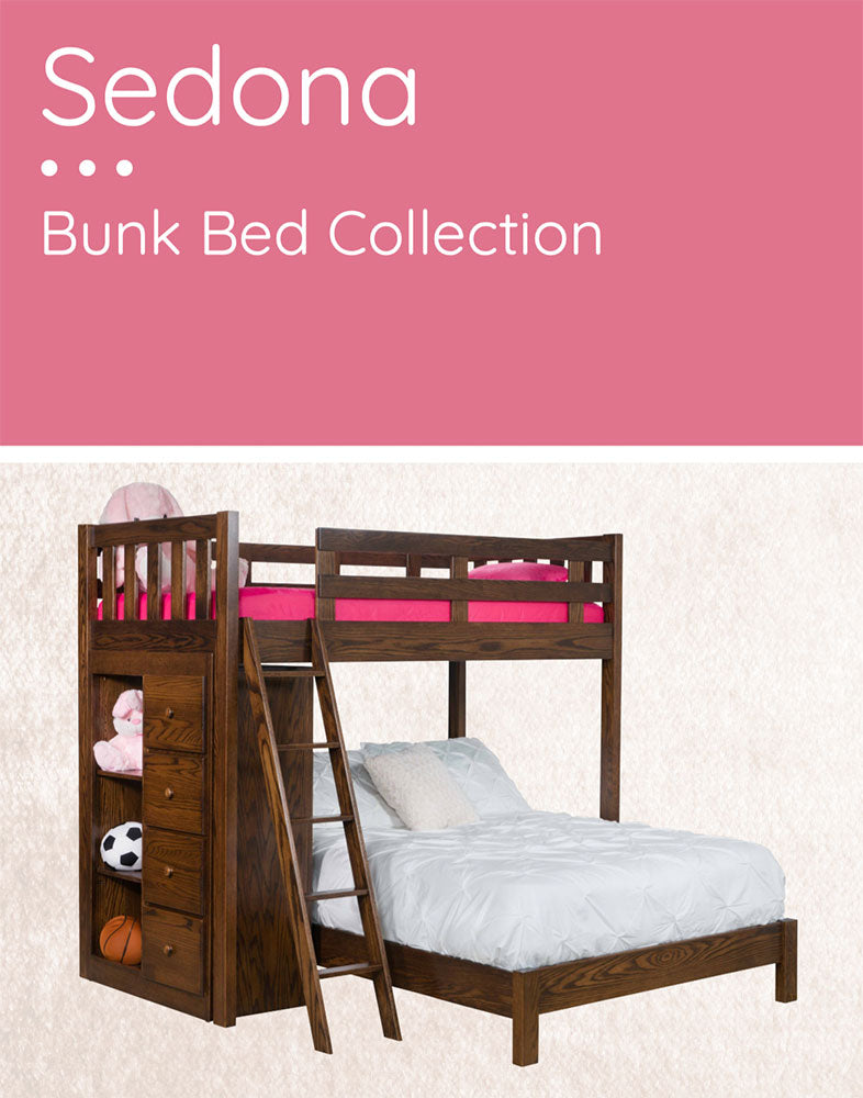 Sedona Twin x TwinBunk Bed With Bookcase