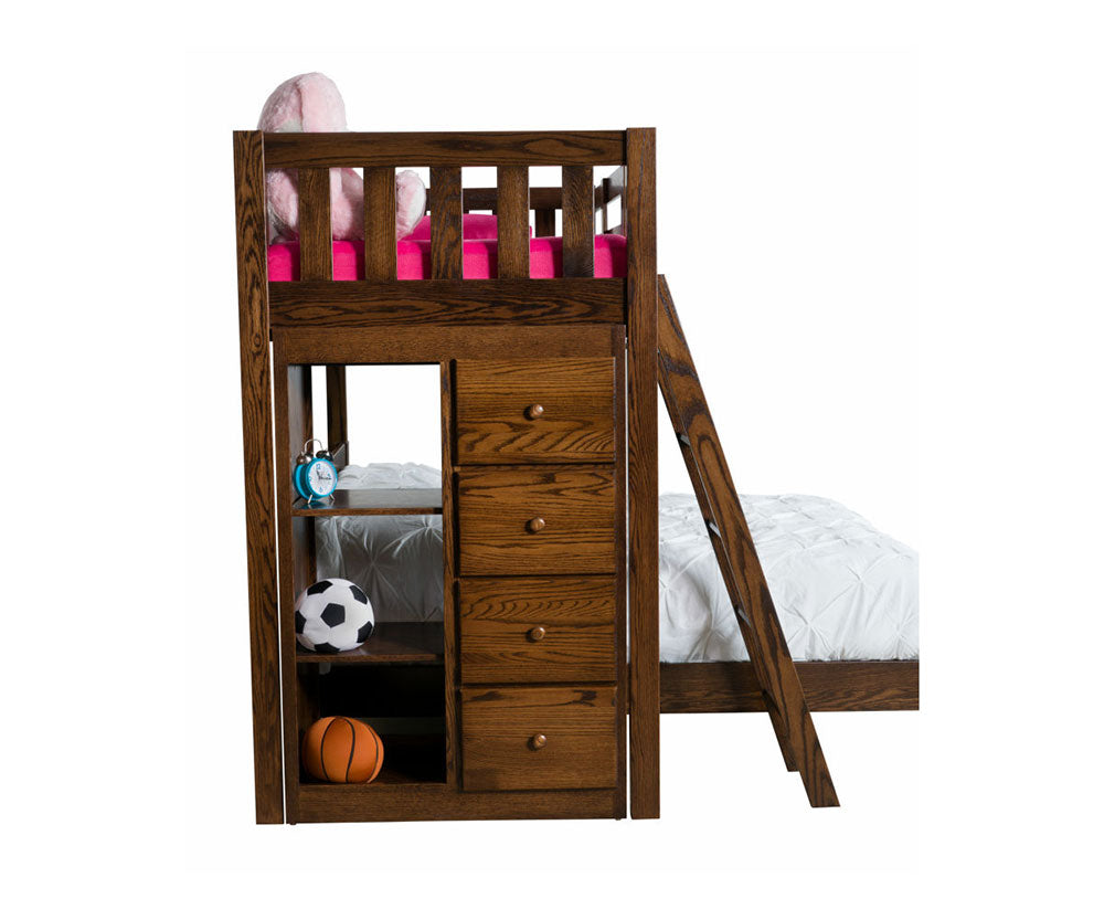 Sedona Twin x TwinBunk Bed With Bookcase