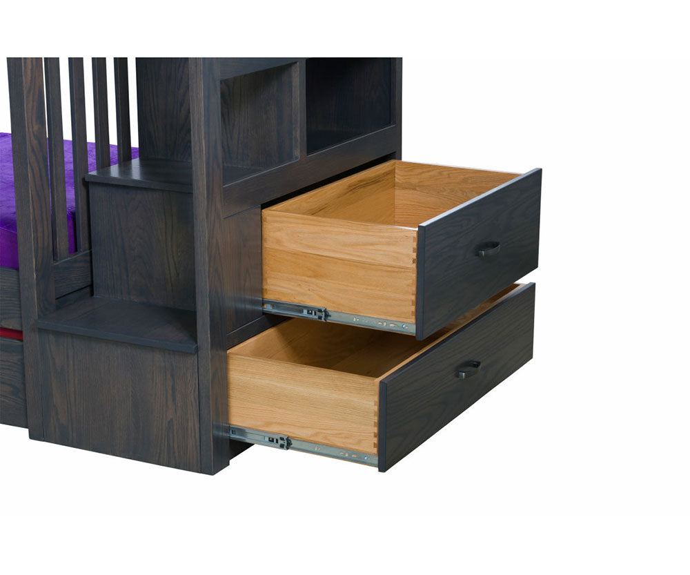 Kingston Twin xTwin Bunk Bed with Staircase