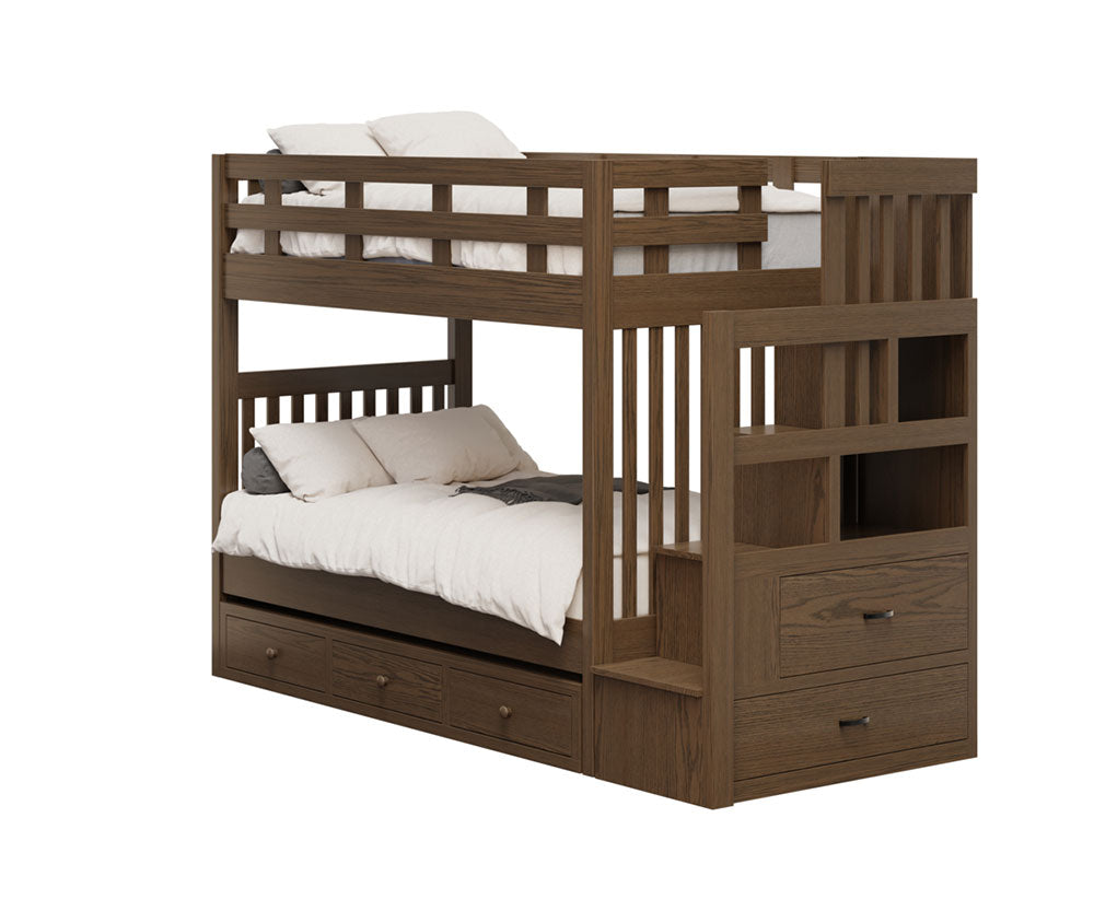 Kingston Twin xTwin Bunk Bed with Staircase
