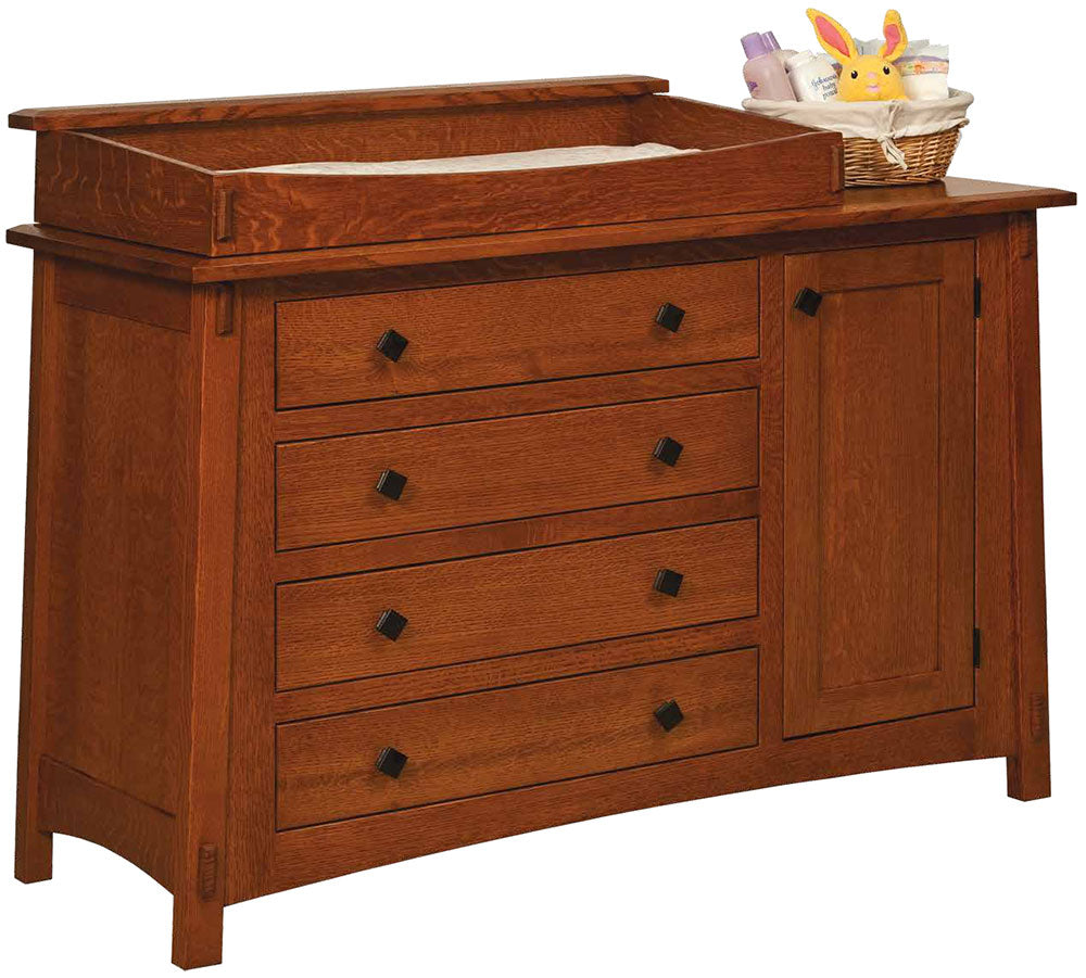 McCoy 4 Drawer Dresser with Door \ Changing Table