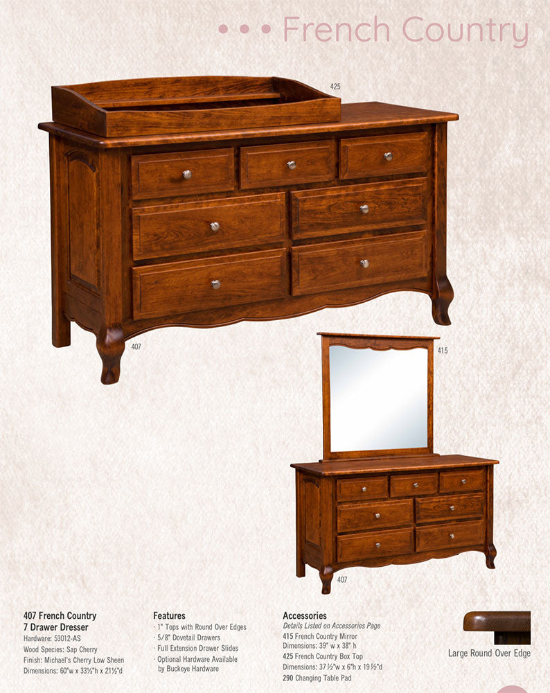 French Country 6 Drawer Chest