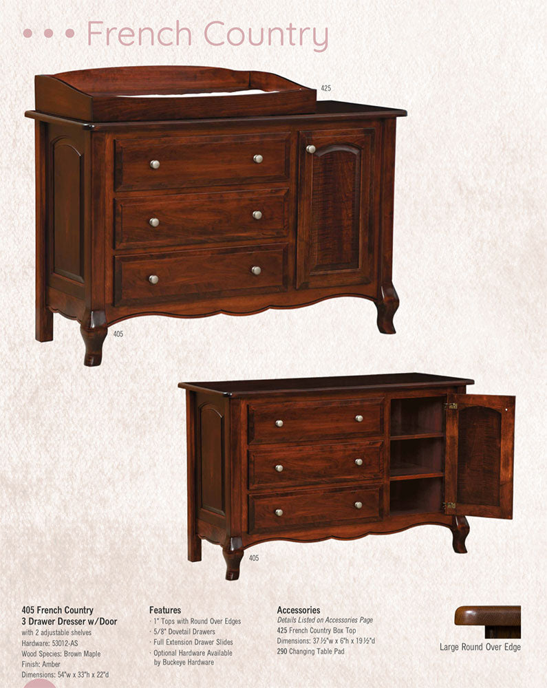 French Country 6 Drawer Chest