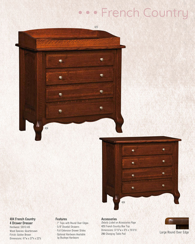 French Country 6 Drawer Chest