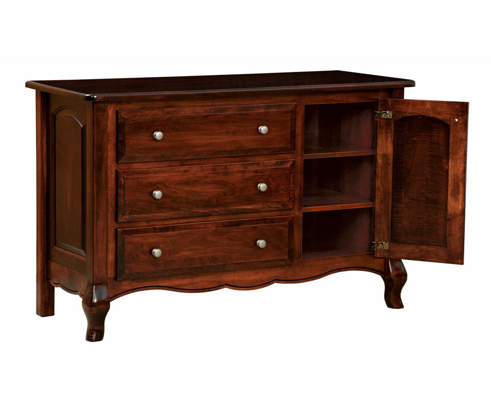 French Country 3 Drawer Dresser w/Door / Changing Table