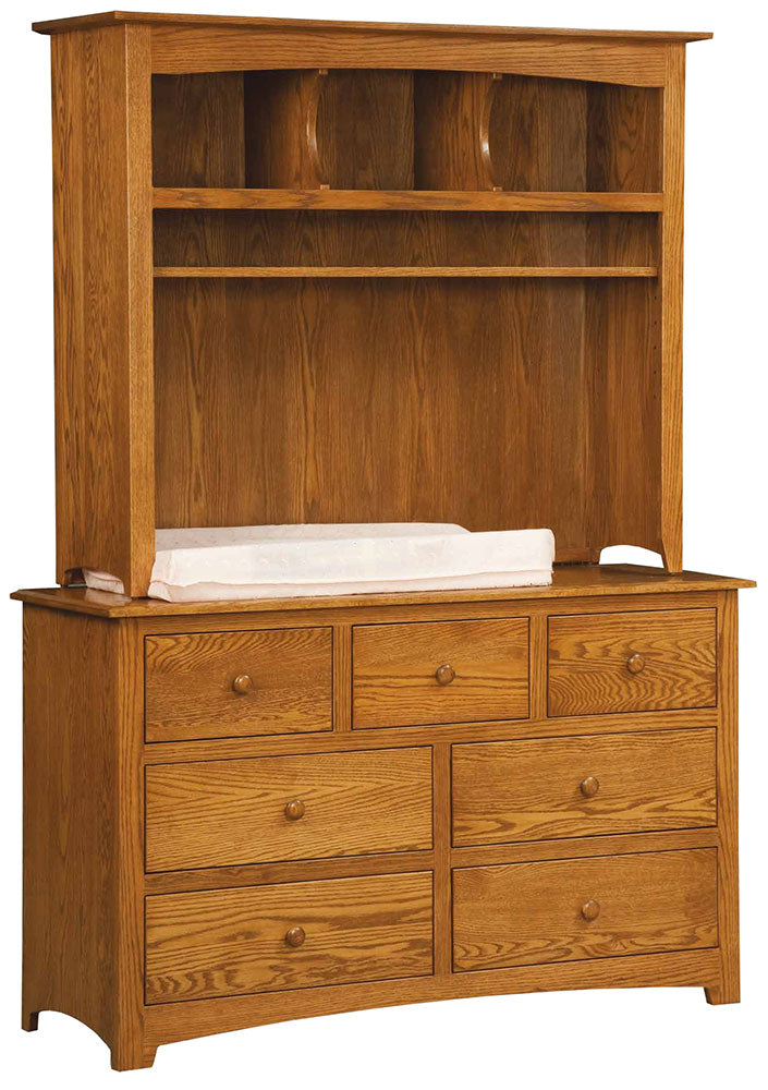 Monterey 7 Drawer Dresser With Hutch Top