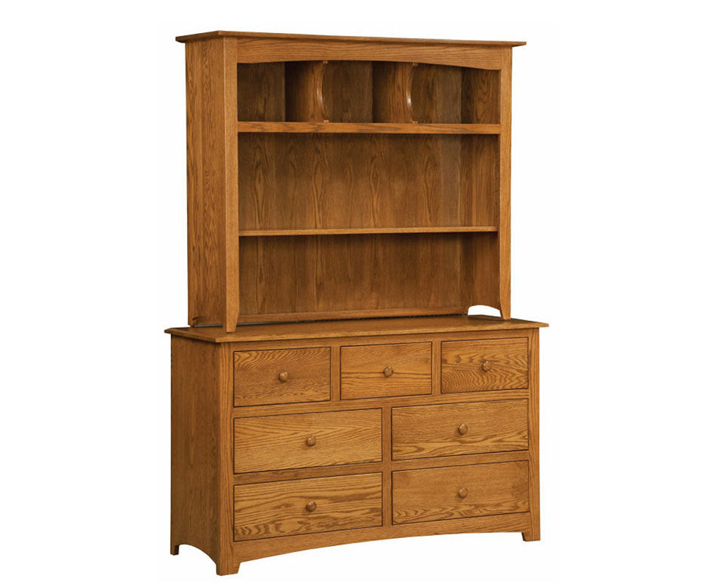 Monterey 7 Drawer Dresser With Hutch Top