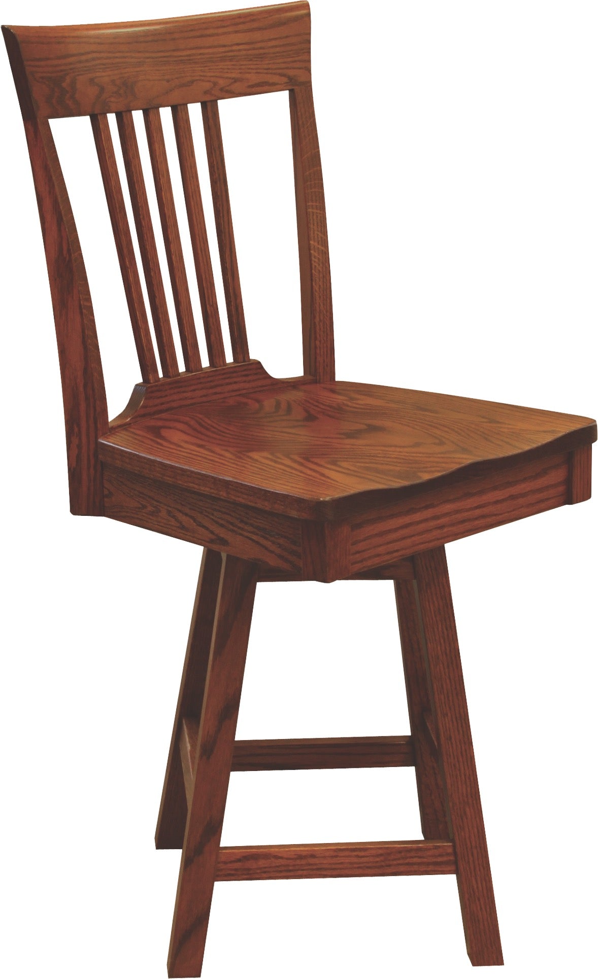 Old World OW Shaker 5-Slat Swivel Bar Stool