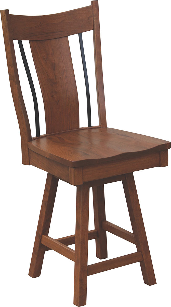 Eagle Swivel Bar Stool with Wrought Iron