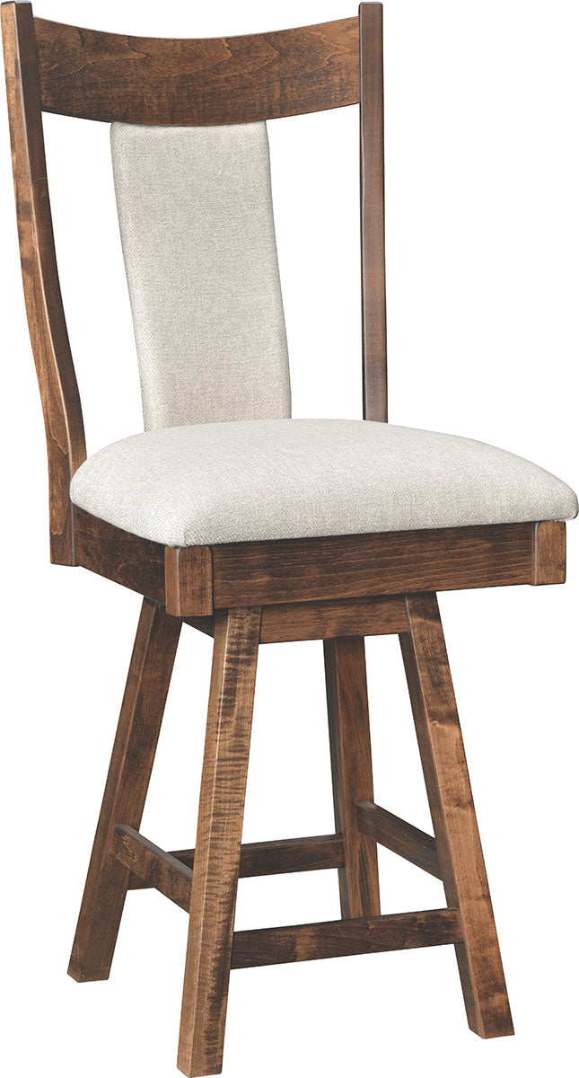 Eagle Swivel Bar Stool with Fabric Back and Seat