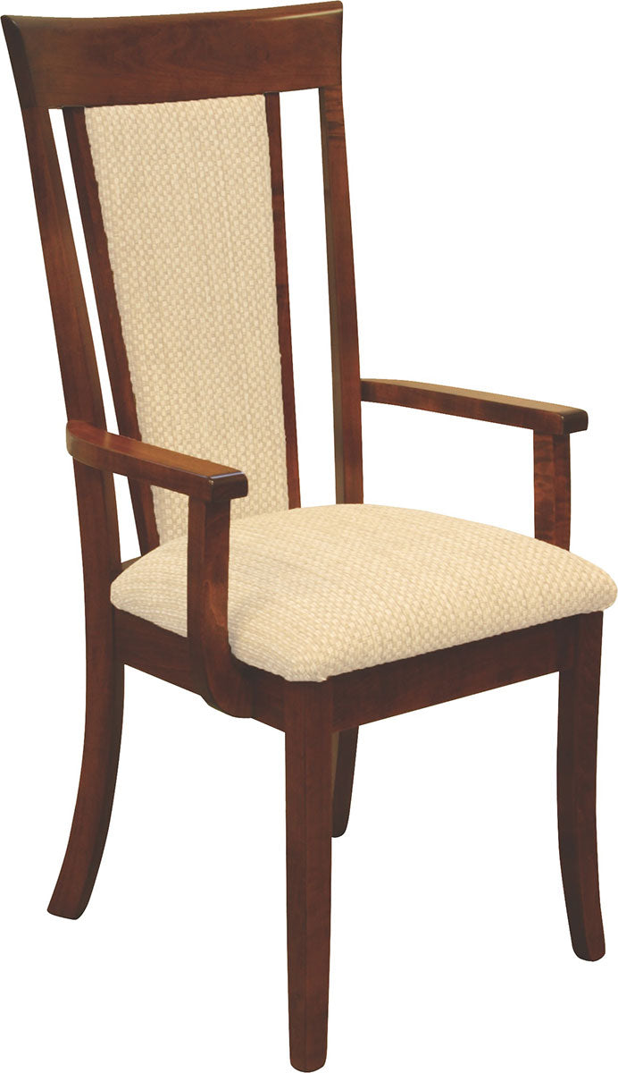 Old World OW Shaker Arm Chair with Fabric Seat and Back