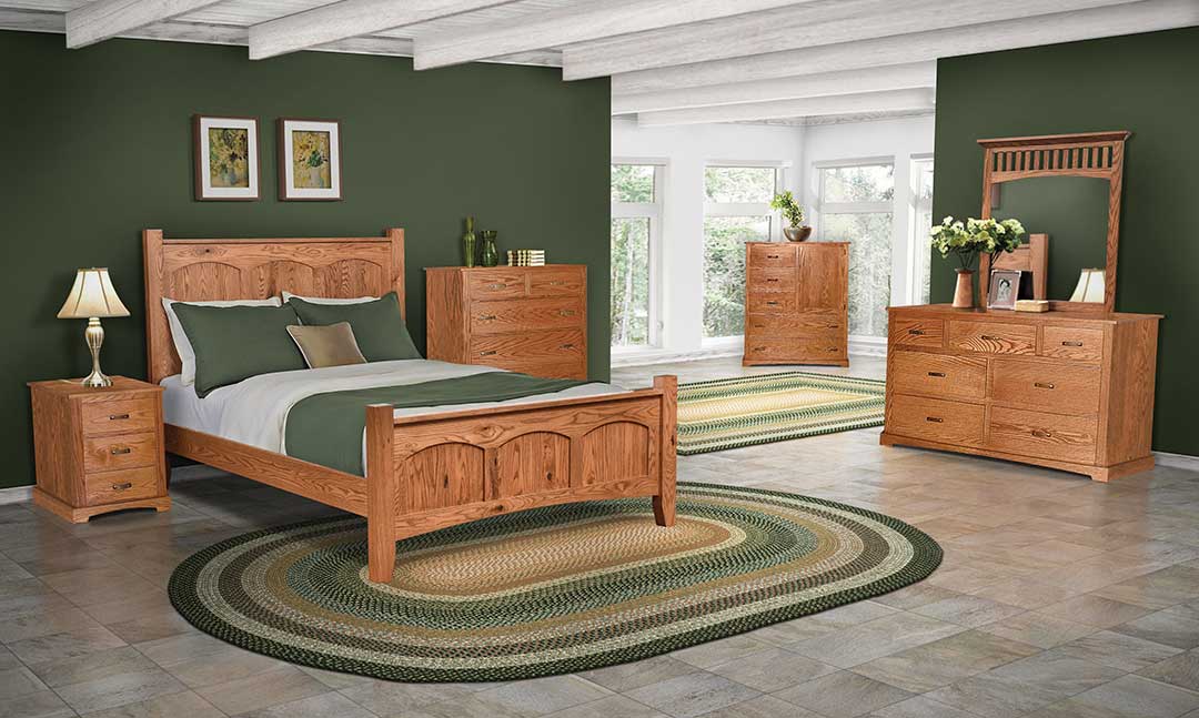 Old English Mission Bedroom Set - Amish Traditions