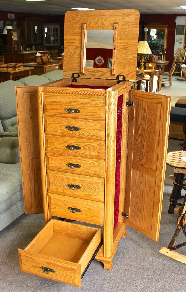 Deluxe Jewelry Armoire with Berkshire Trim