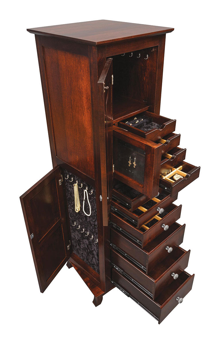 Revolving Shaker Jewelry Armoire