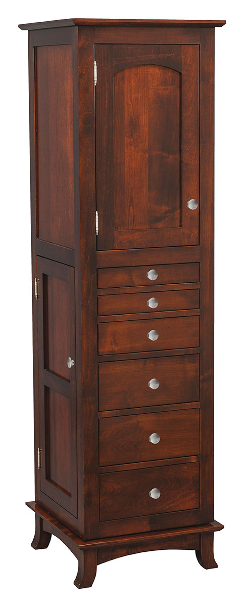 Revolving Shaker Jewelry Armoire