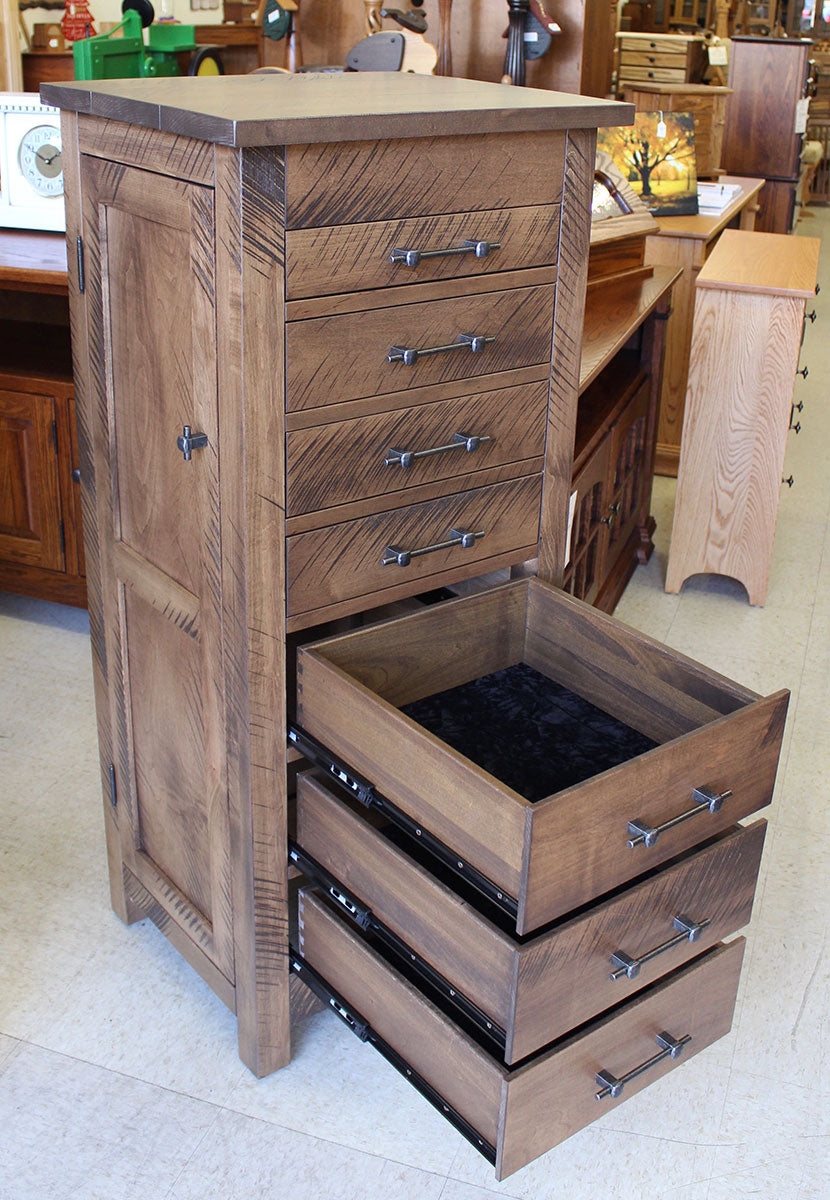 Alpine Rough Sawn Jewelry Armoire