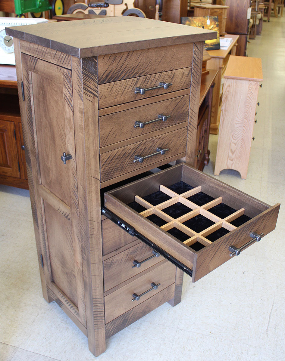Alpine Rough Sawn Jewelry Armoire