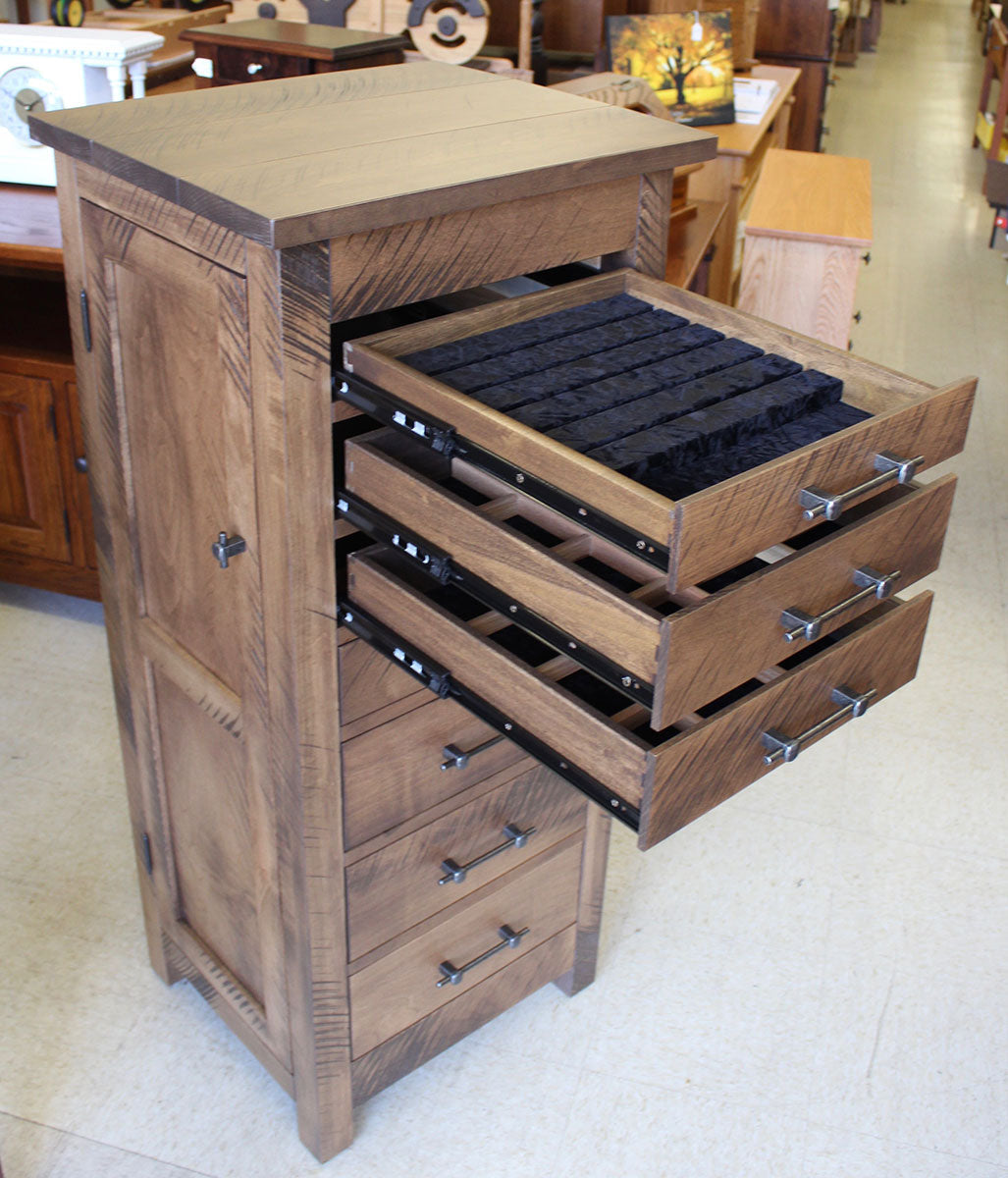 Alpine Rough Sawn Jewelry Armoire