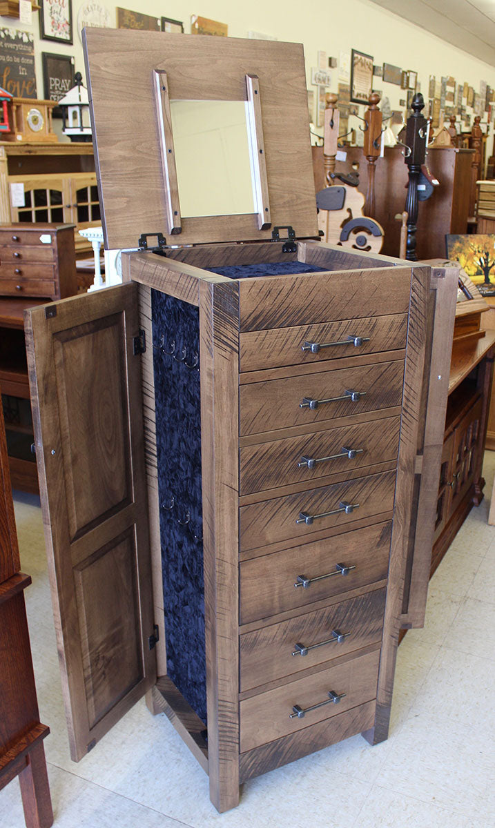 Alpine Rough Sawn Jewelry Armoire