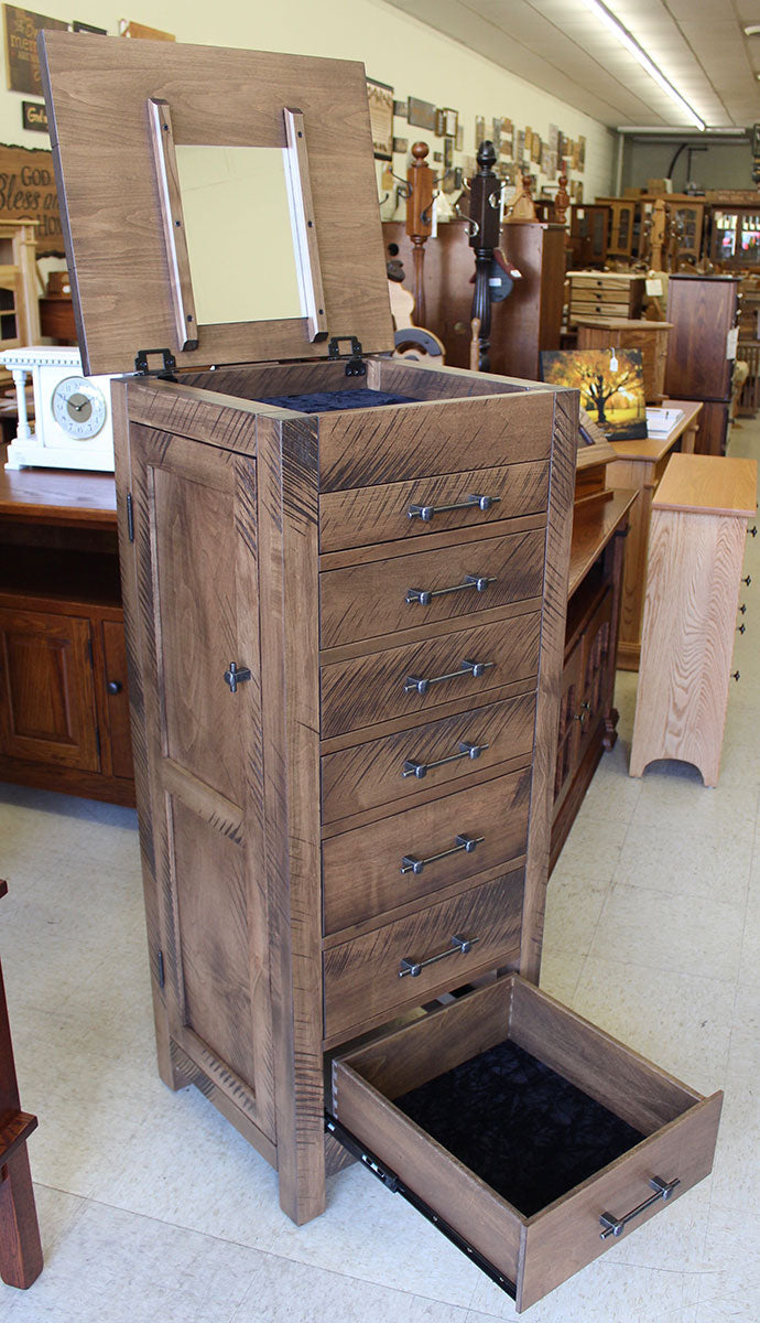 Alpine Rough Sawn Jewelry Armoire