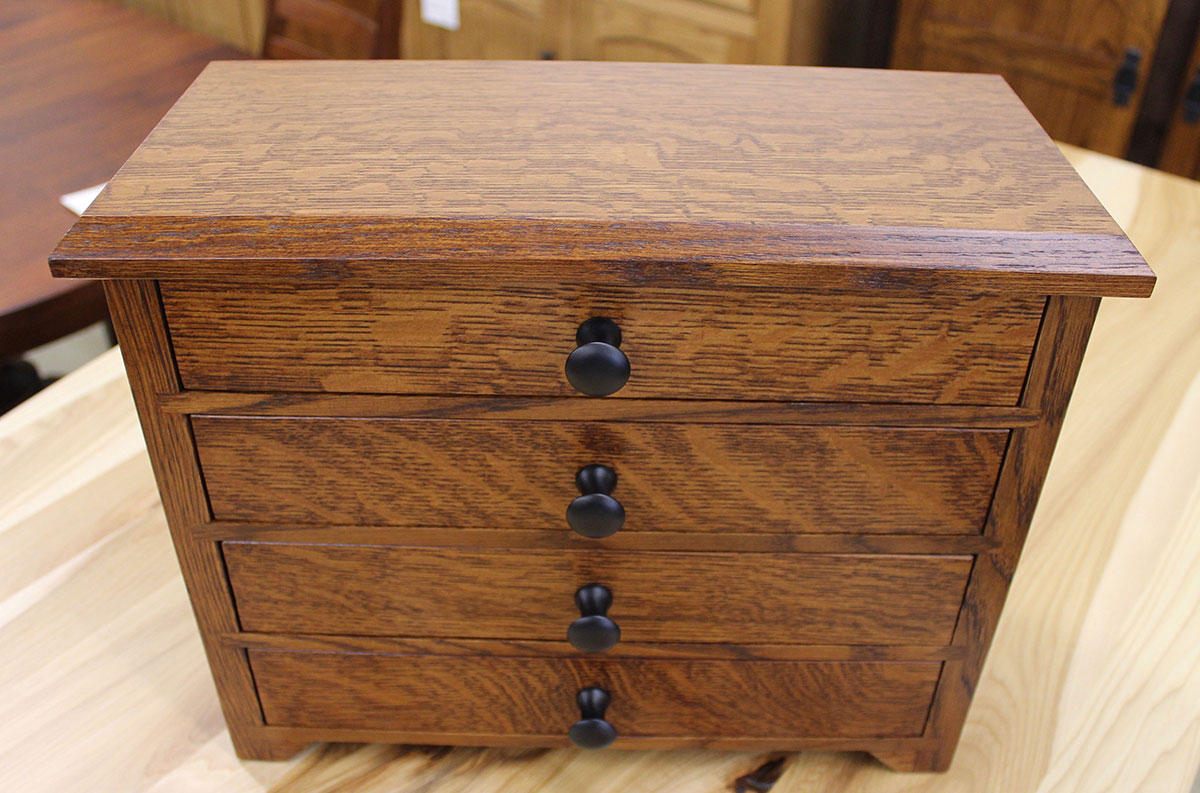 4 Drawer Shaker Jewelry Chest