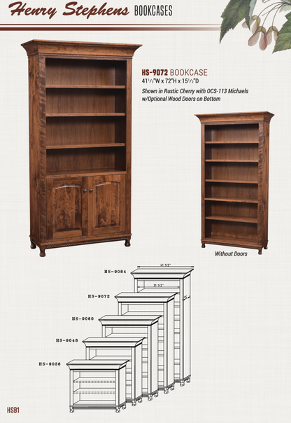 6′ Henry Stephens Bookcase  [41 1/2″ Wide]