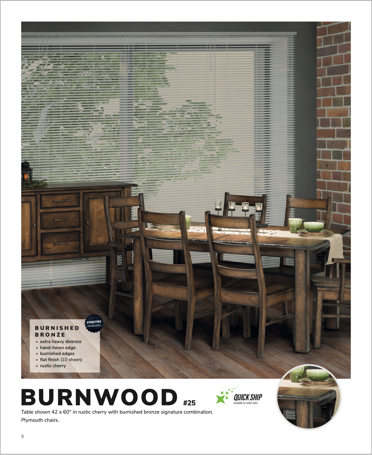 Burnwood Table and Chair Set