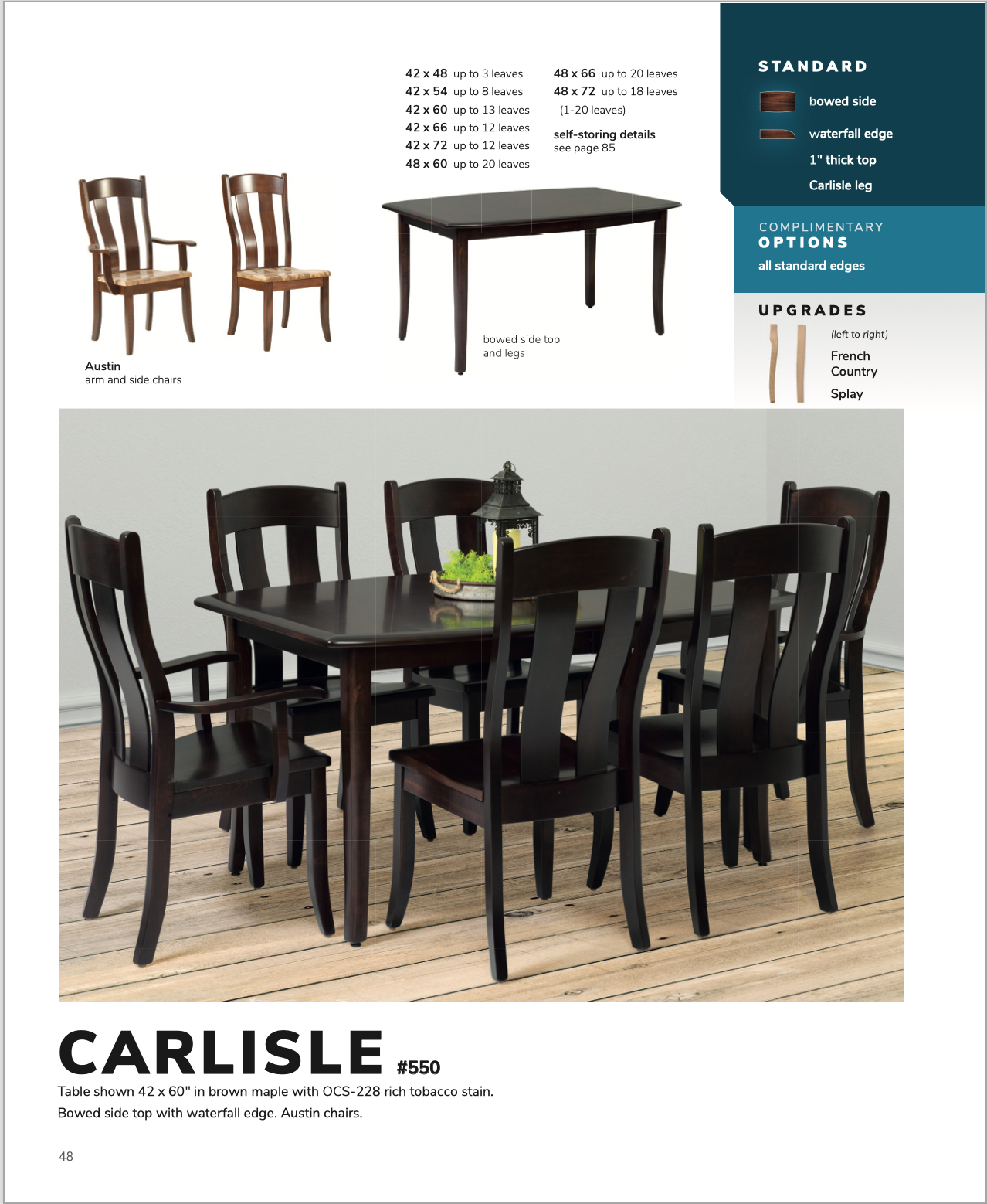 Carlisle Leg Table and Chair Set