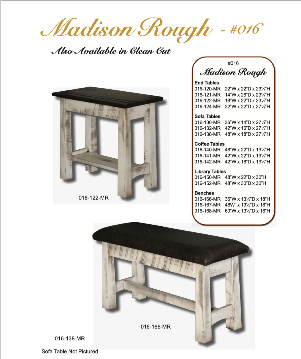 Madison Rough Sawn 18" x 22" End Table