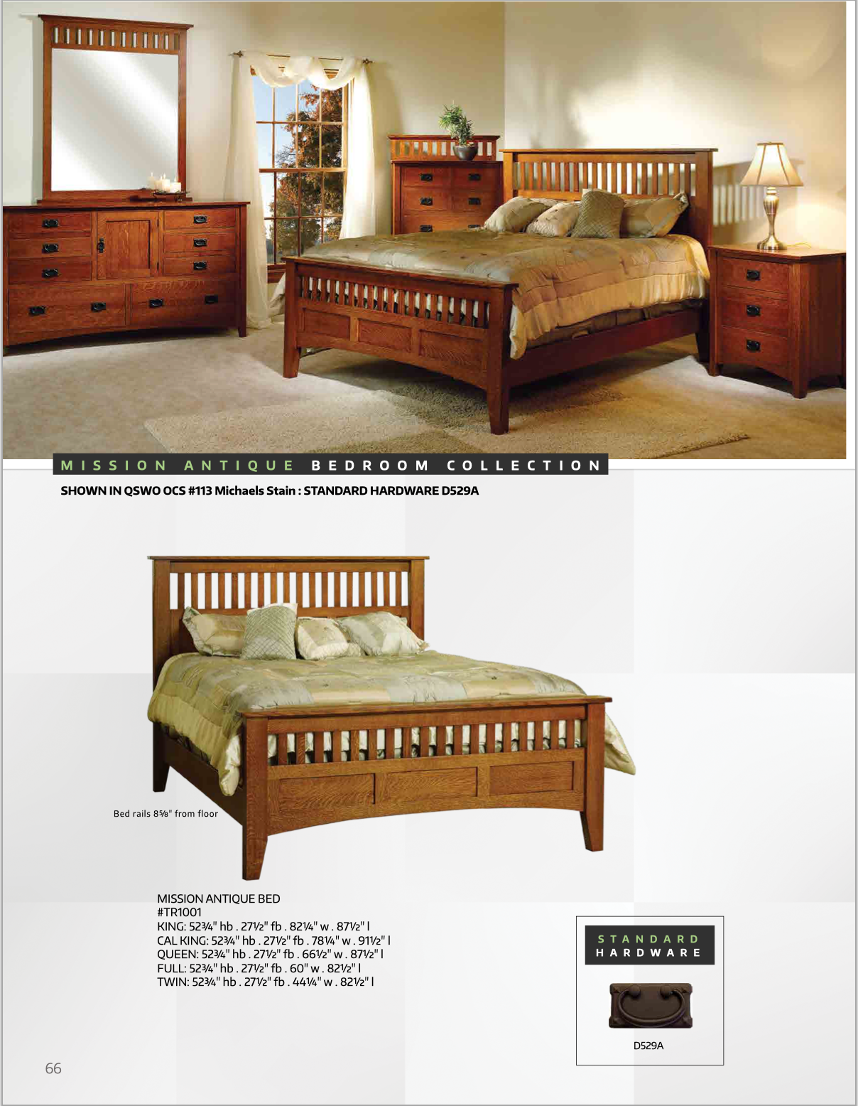 Mission Antique Bedroom Set