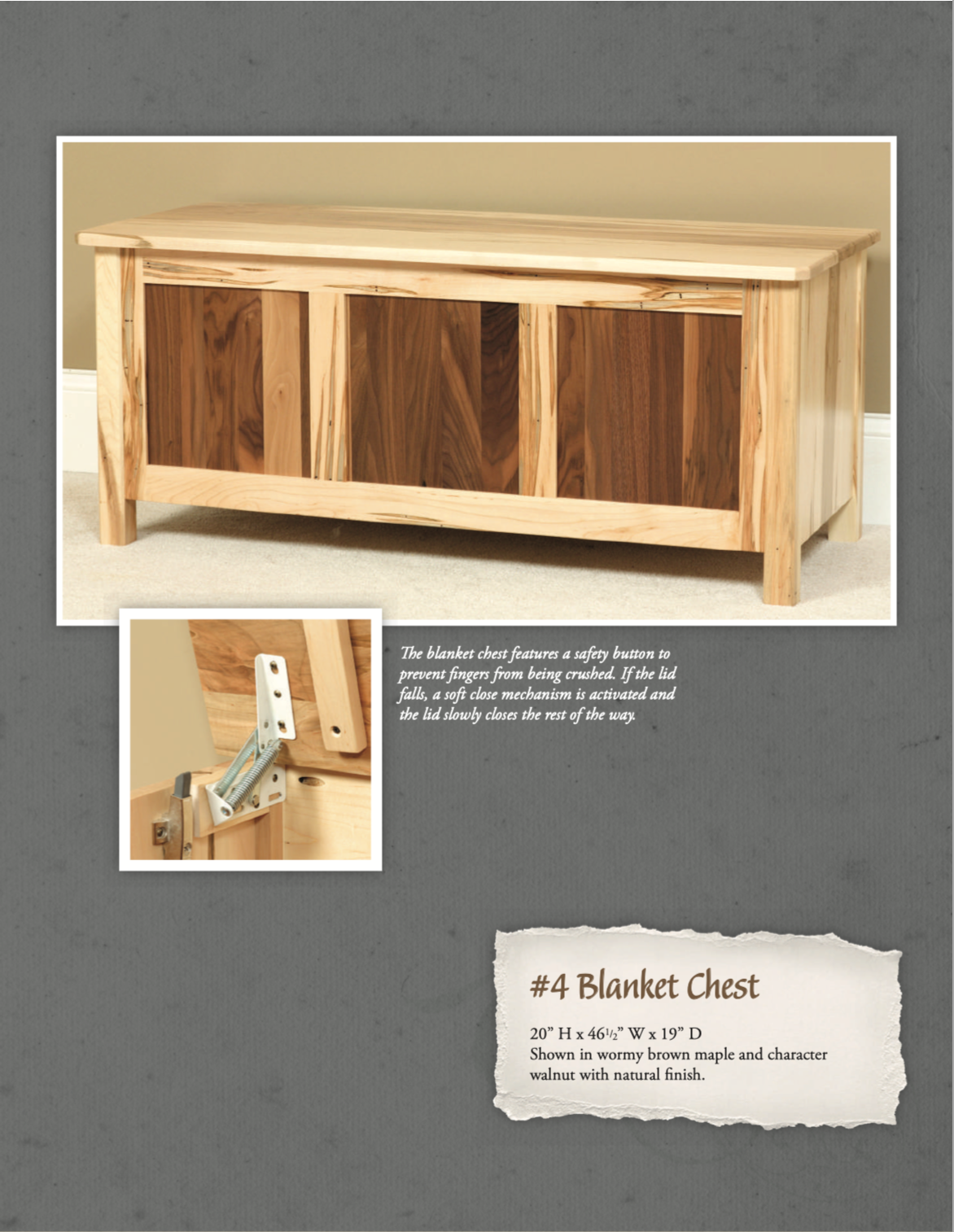Cornwell Bedroom Set (Wormy Maple & Walnut Woods)
