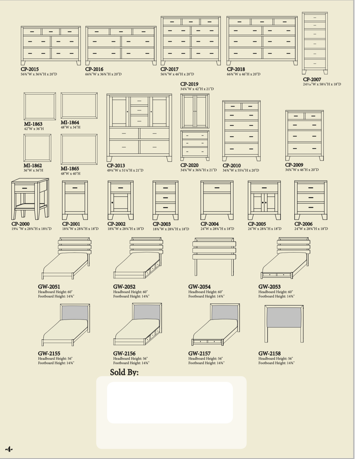 Campaign Bedroom Set