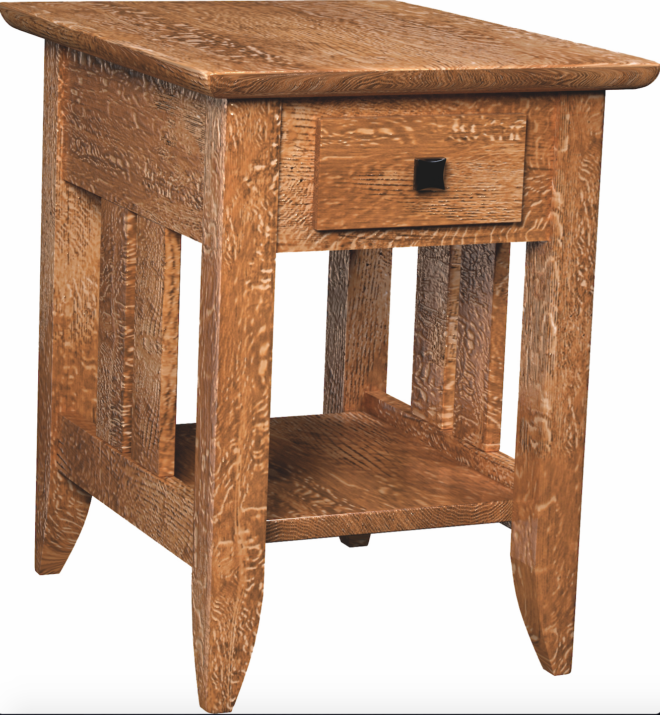 Austin (With Slats) Chair Side Table With Drawer