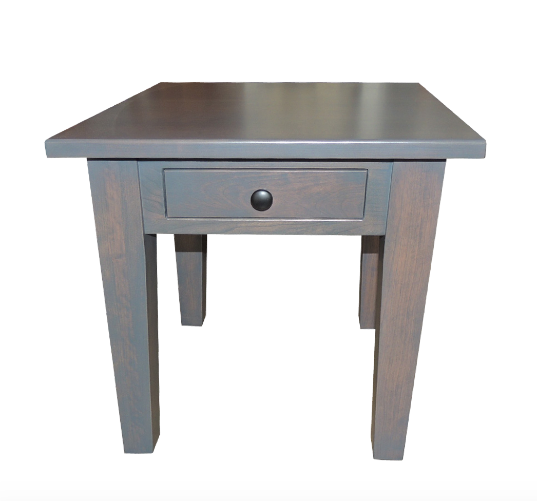 Shaker Heavy Leg End Table With Drawer