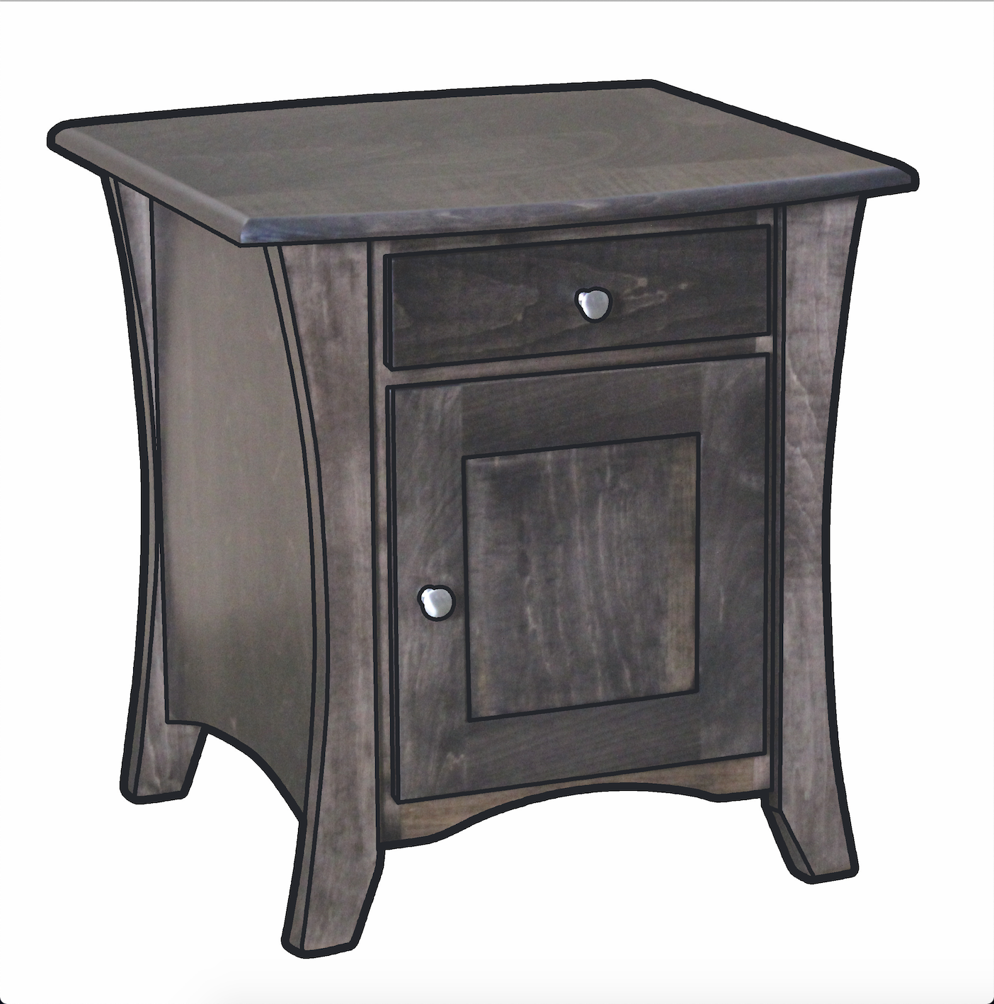 Roseberry Enclosed End Table With Drawer
