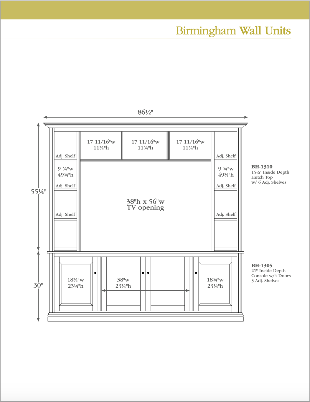 Birmingham Entertainment Center / Wall Unit