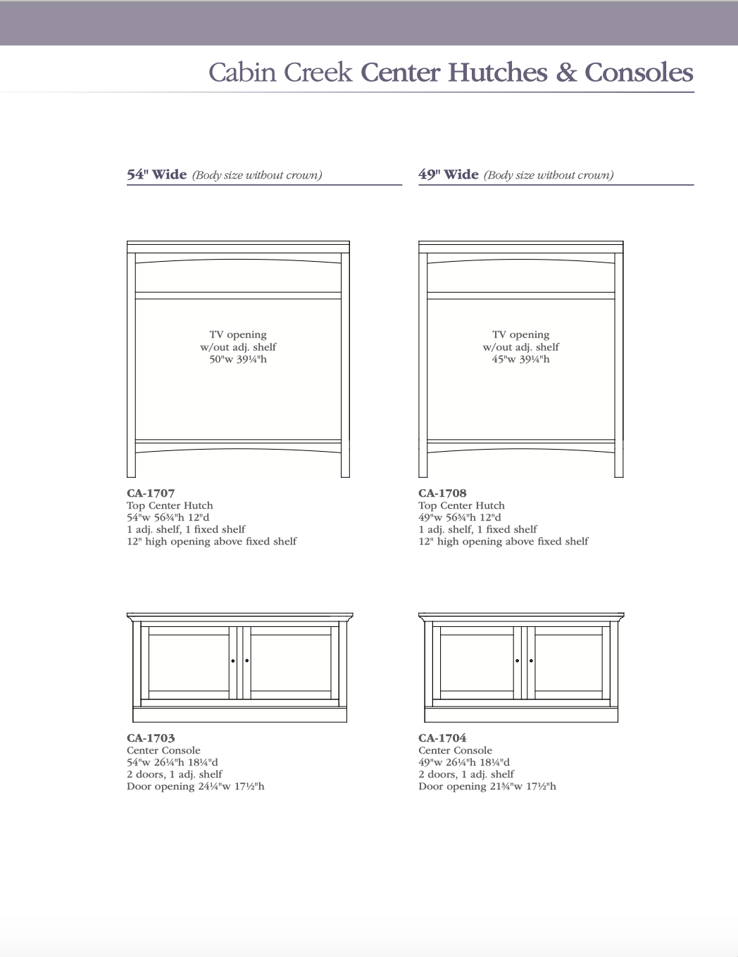 Cabin Creek Entertainment Center / Wall Unit