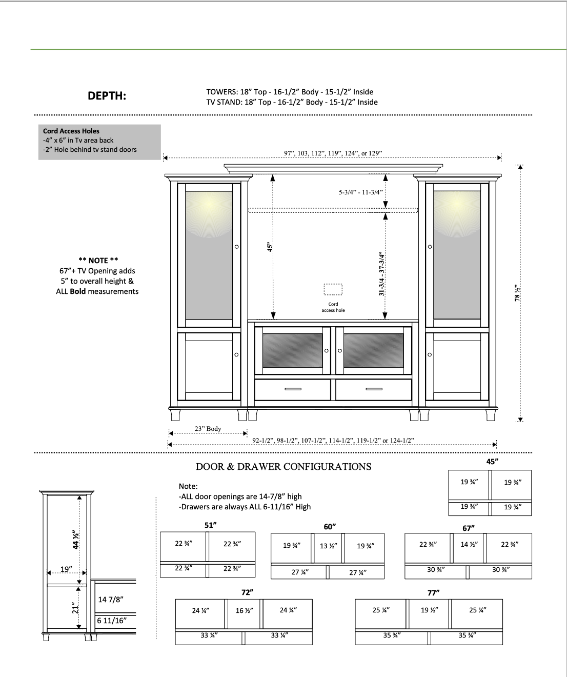 Bourten Bridge Entertainment Center / Wall Unit