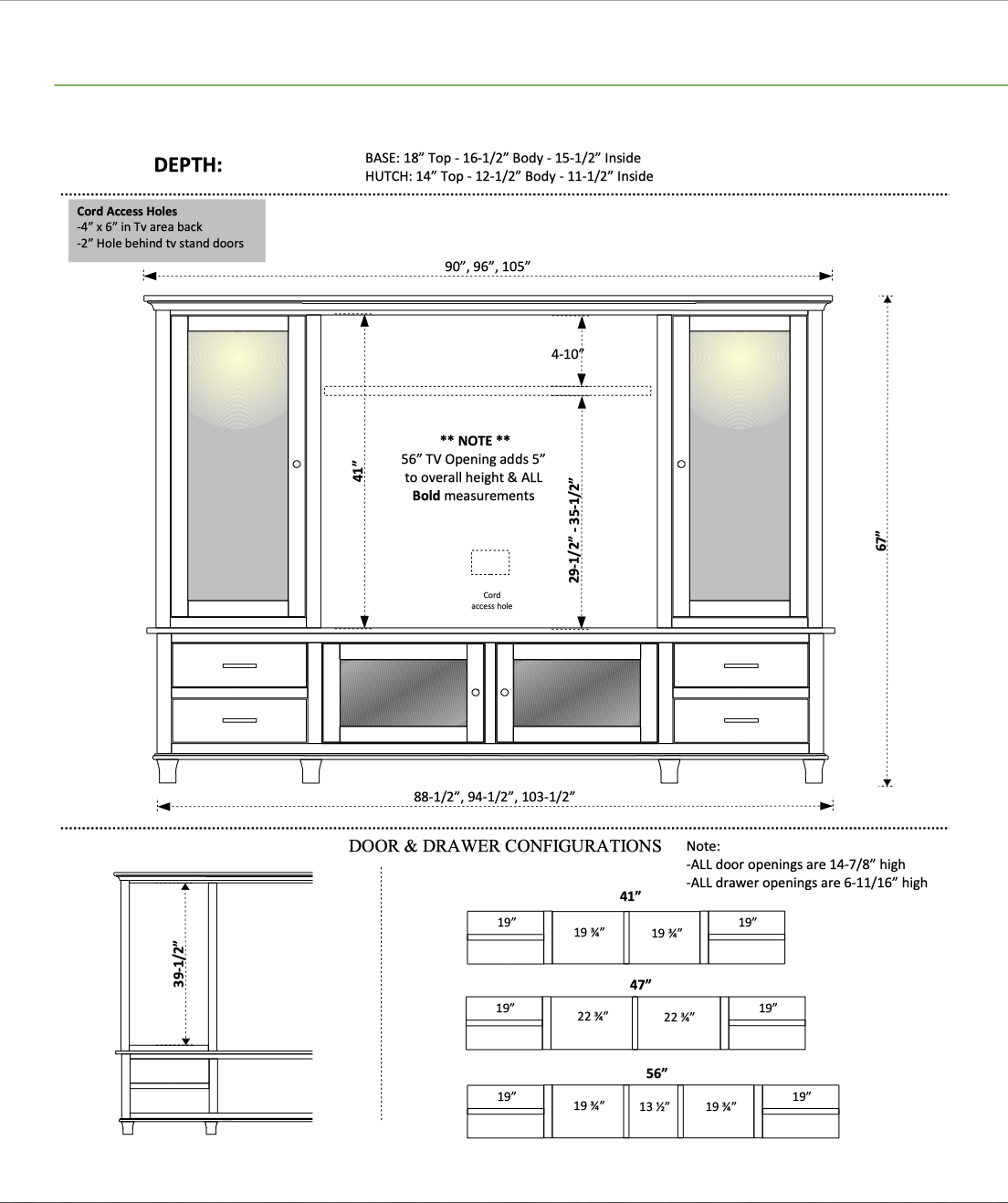 Bourten Hutch Entertainment Center / Wall Unit