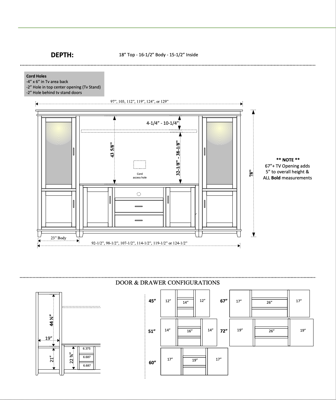 Hilton Entertainment Center / Wall Unit
