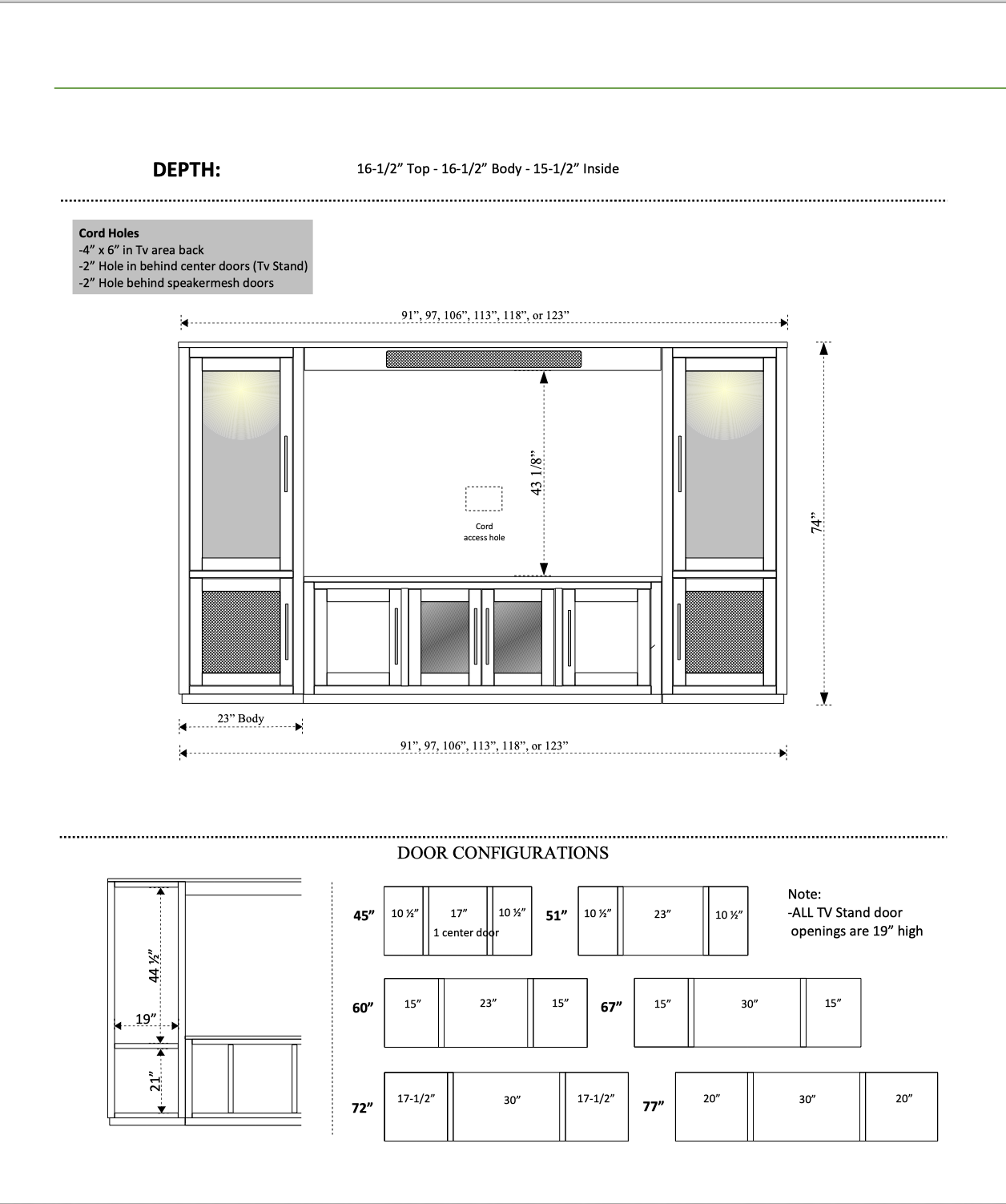 NY Entertainment Center / Wall Unit