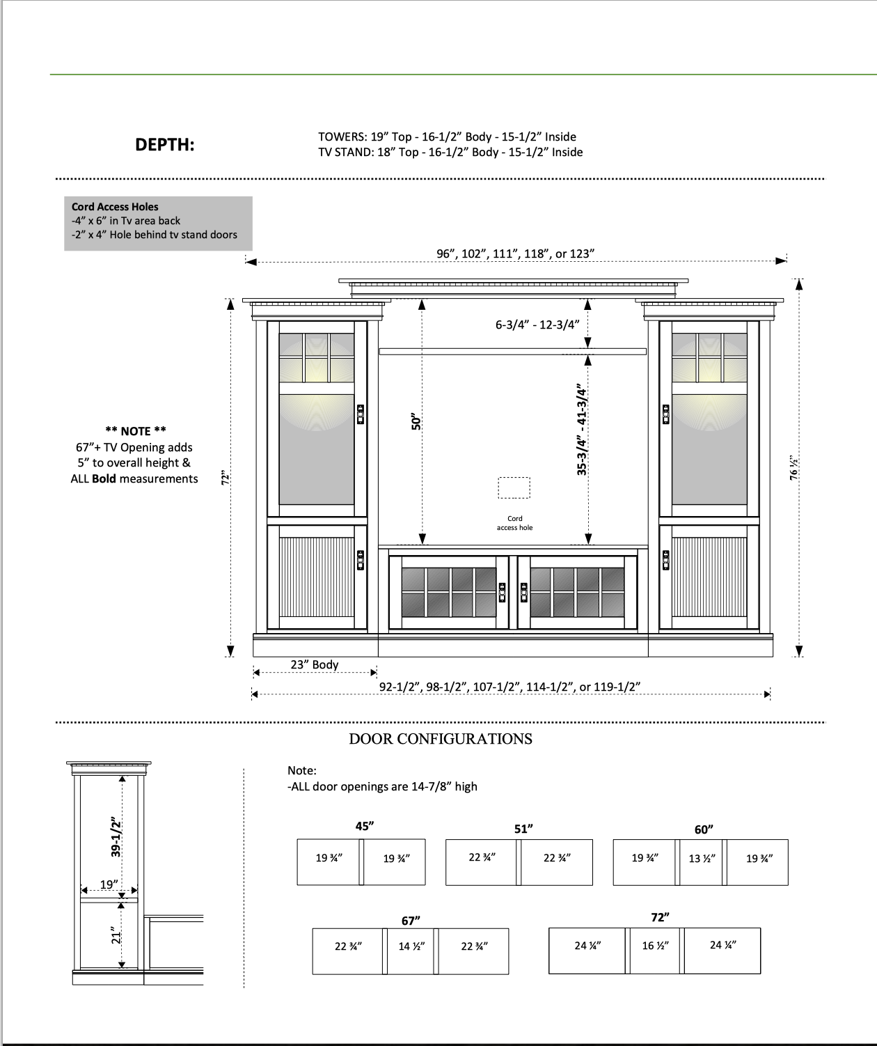 Rockford Bridge Entertainment Center / Wall Unit