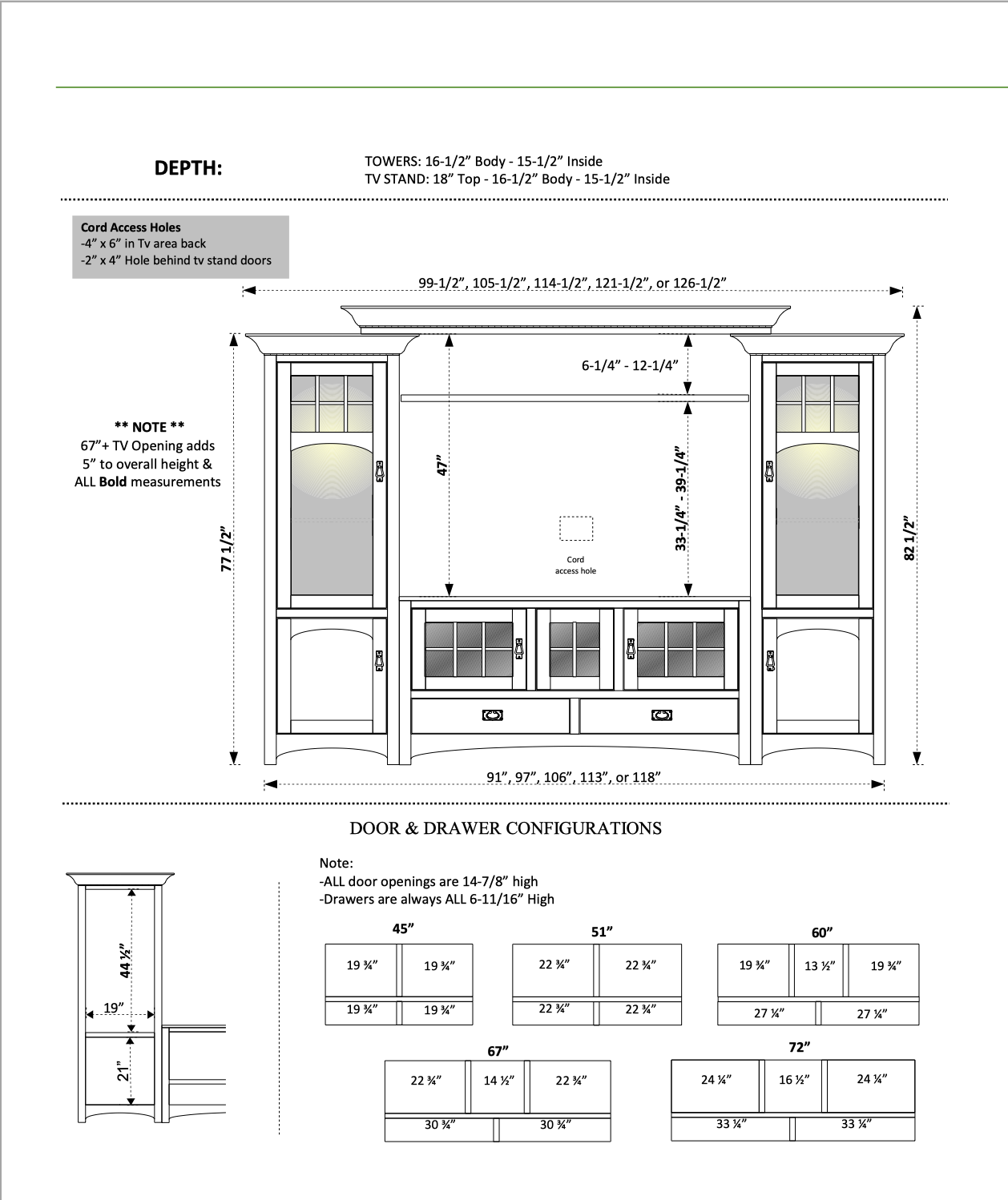 Winchester Bridge Entertainment Center / Wall Unit