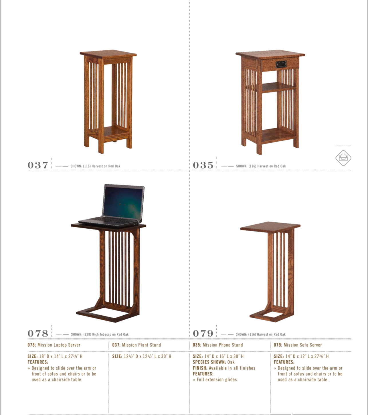 Mission 46" Sofa Table