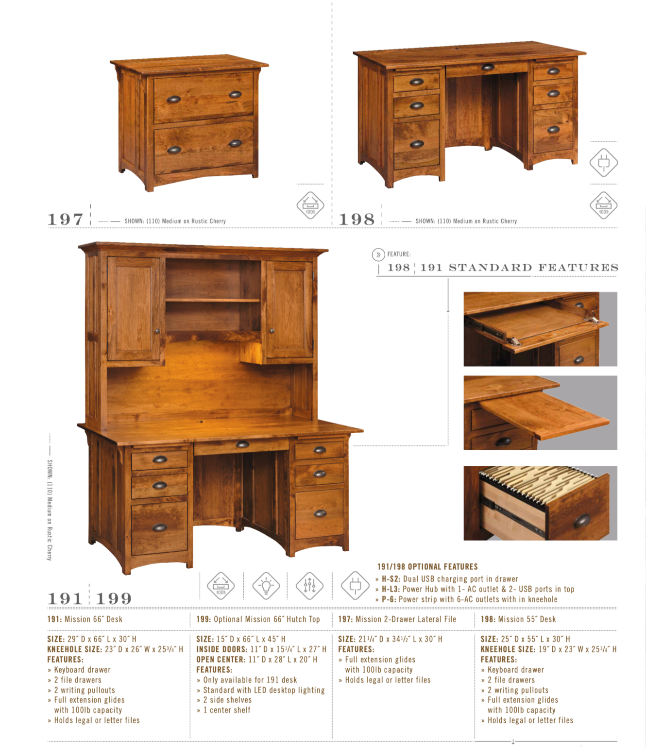 Mission Secretary Laptop Desk